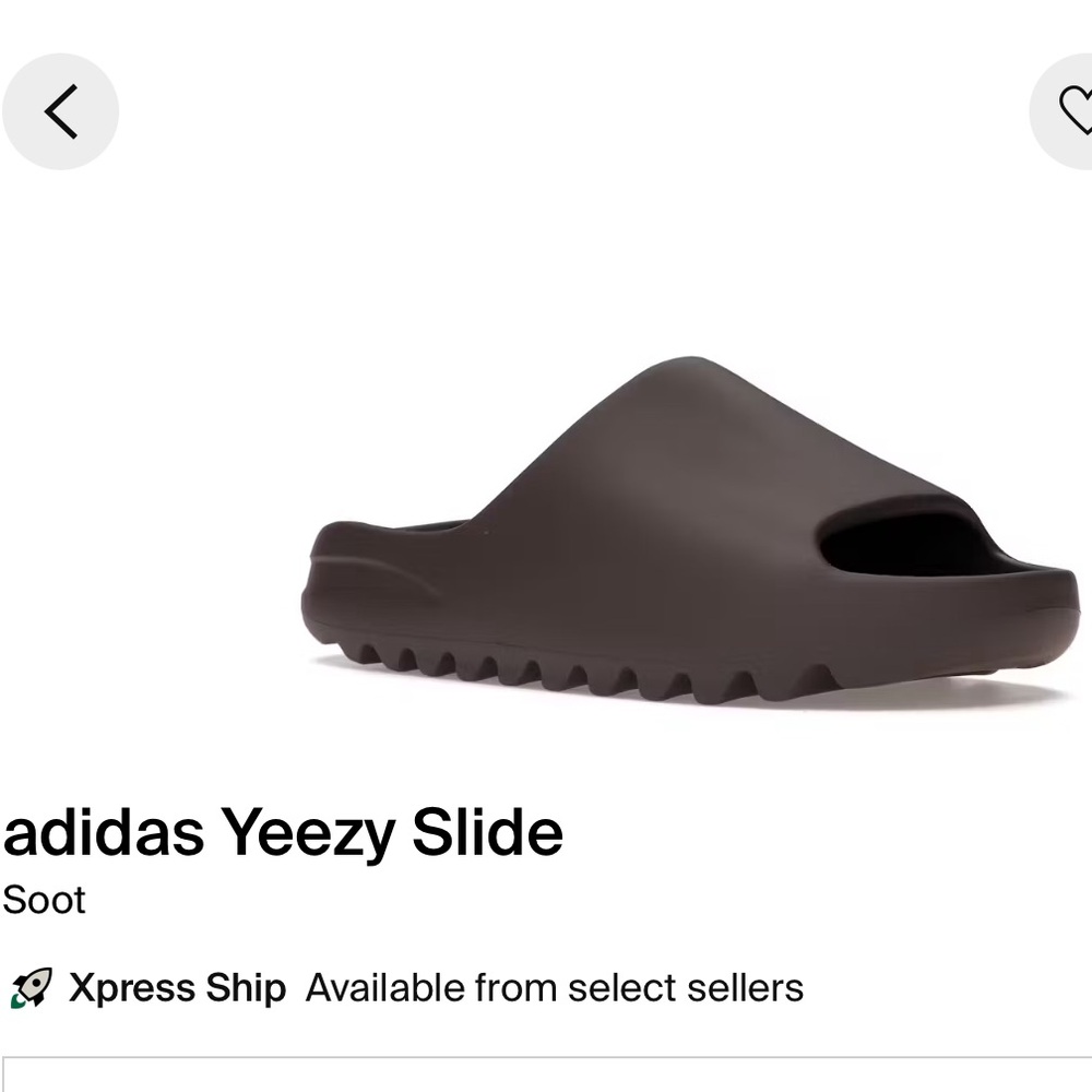 Adidas Yeezy Slide in Soot - Chocolate Brown